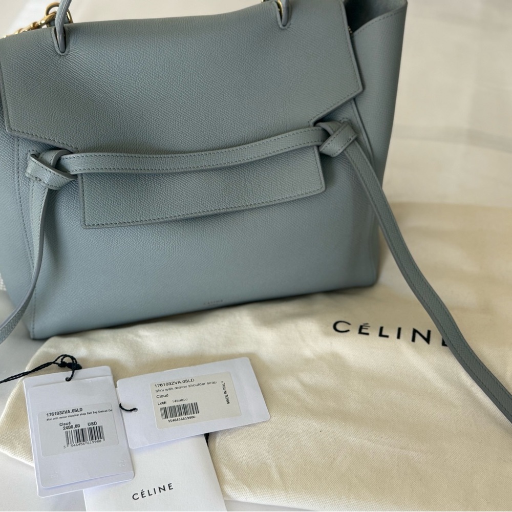 Celine Elegant Blue Shoulder Bag